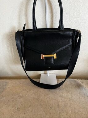 Mulli Millu Woman's Black Dubai Pebbled Large Tote Shoulder Bag